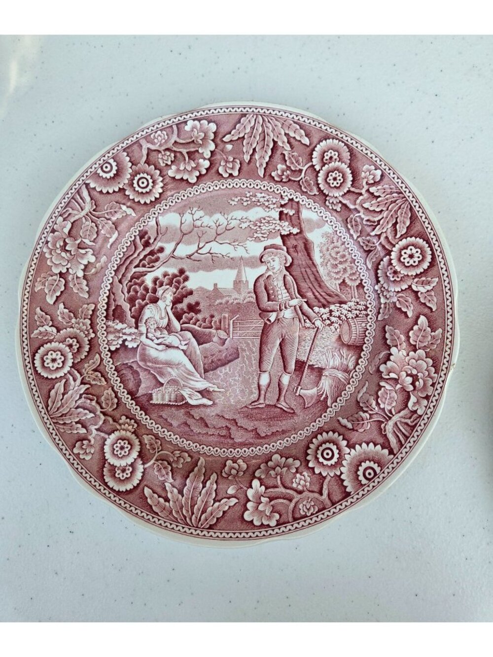 Spode Archive Collection Georgian Series Woodman Red Dinner Plate Underglaze Pri